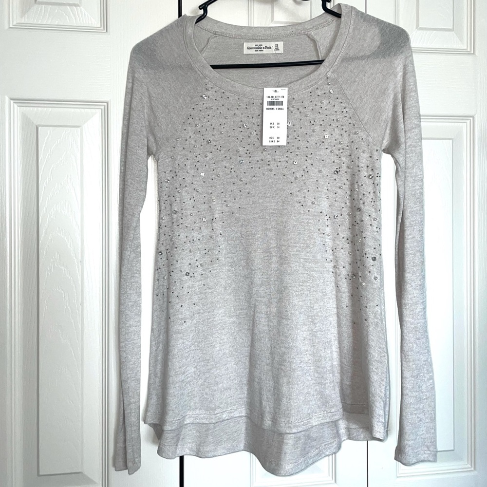 A&F Embellished lightweight sweater